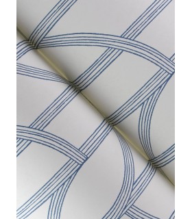 4172-82010 - Salvo Navy Curved Contours Wallpaper-Sea Salt by A Street