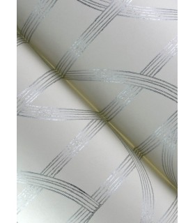 4172-82011 - Salvo Silver Curved Contours Wallpaper-Sea Salt by A Street