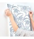 4172-27512 - Star Flower Blue Floral Trail Wallpaper-Sea Salt by A Street