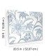 4172-27512 - Star Flower Blue Floral Trail Wallpaper-Sea Salt by A Street
