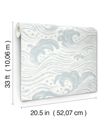 4172-27509 - Swell Light Blue Ocean Wave Wallpaper-Sea Salt by A Street