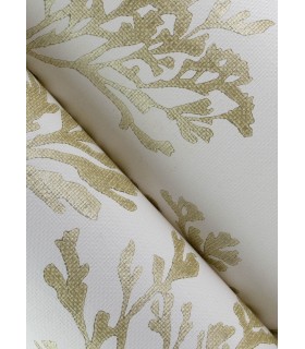 4172-82002 - Tortuga Gold Coral Weave Wallpaper-Sea Salt by A Street