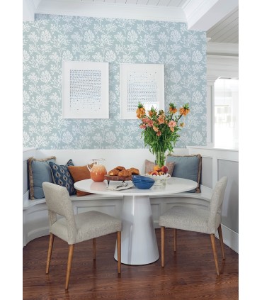 4172-82003 - Tortuga Sky Blue Coral Weave Wallpaper-Sea Salt by A Street
