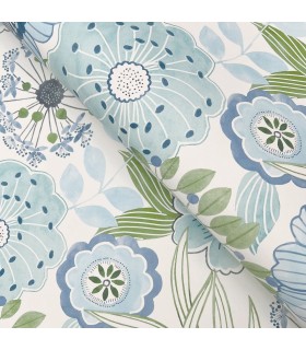 ZM2892 - Artistic Bouquet Alpine & Leaf Wallpaper-Artisan Studio