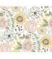 ZM2895 - Artistic Bouquet Coral & Lemon Wallpaper-Artisan Studio