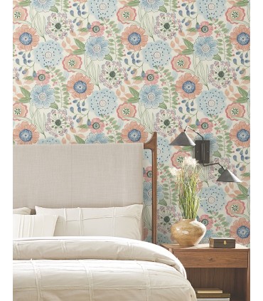 ZM2893 - Artistic Bouquet Multicolor Wallpaper-Artisan Studio