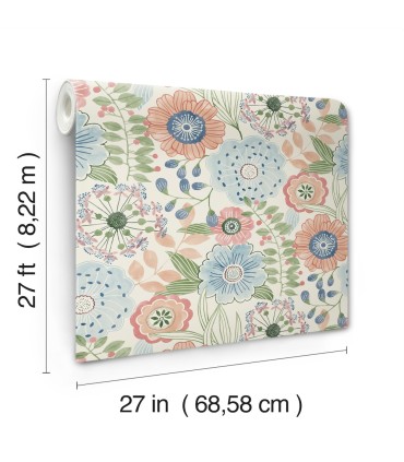 ZM2893 - Artistic Bouquet Multicolor Wallpaper-Artisan Studio