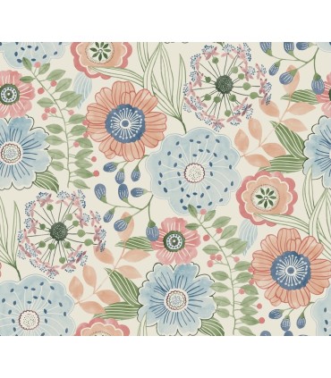 ZM2893 - Artistic Bouquet Multicolor Wallpaper-Artisan Studio
