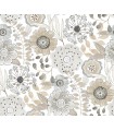 ZM2894 - Artistic Bouquet Neutral Wallpaper-Artisan Studio