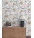 ZM2891 - Artistic Bouquet Ochre and Ocean Wallpaper-Artisan Studio