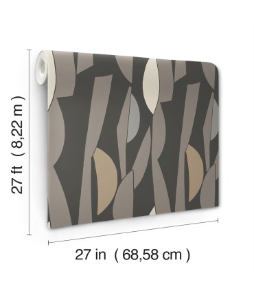 ZM2826 - Balance Carbon & Graphite Wallpaper-Artisan Studio