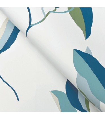 ZM2871 - Brushwork Branches Alpine & Cobalt Wallpaper-Artisan Studio
