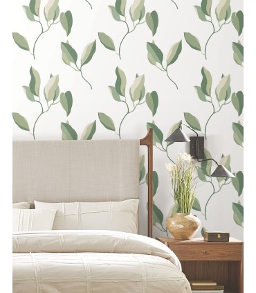 ZM2872 - Brushwork Branches Leaf & Green Wallpaper-Artisan Studio