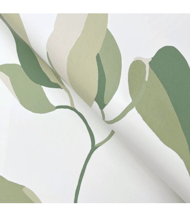 ZM2872 - Brushwork Branches Leaf & Green Wallpaper-Artisan Studio