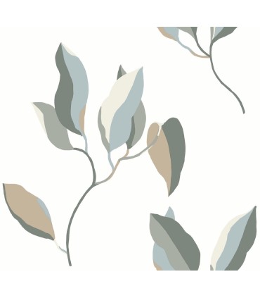 ZM2873 - Brushwork Branches Mineral and Olive Wallpaper-Artisan Studio