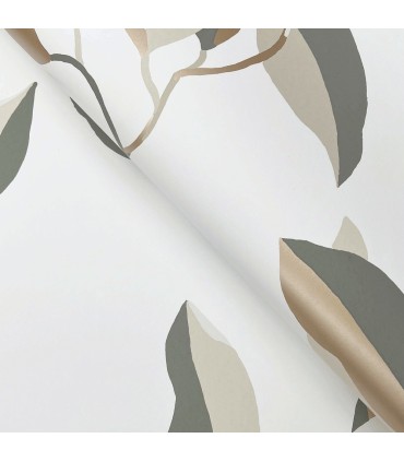 ZM2876 - Brushwork Branches Neutral and Gold Wallpaper-Artisan Studio