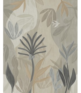 ZM2848M - Chambord Gardens Graphite & Carbon Wall Mural-Artisan Studio