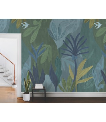 ZM2849M - Chambord Gardens Ultramarine Wall Mural-Artisan Studio