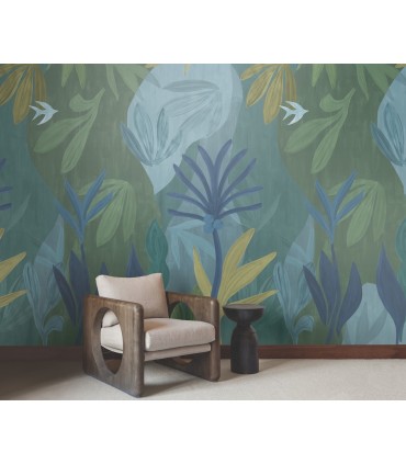 ZM2849M - Chambord Gardens Ultramarine Wall Mural-Artisan Studio