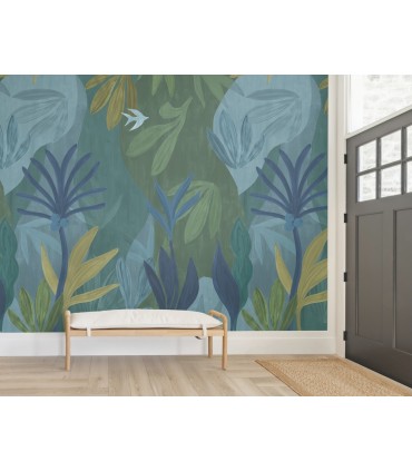 ZM2849M - Chambord Gardens Ultramarine Wall Mural-Artisan Studio