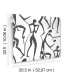 ZM2831 - Joyful Dancers Carbon Black Wallpaper-Artisan Studio