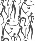 ZM2831 - Joyful Dancers Carbon Black Wallpaper-Artisan Studio