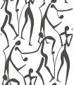 ZM2831 - Joyful Dancers Carbon Black Wallpaper-Artisan Studio