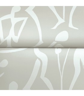 ZM2835 - Joyful Dancers Lichen Grey Wallpaper-Artisan Studio