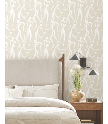 ZM2834 - Joyful Dancers Neutral Wallpaper-Artisan Studio