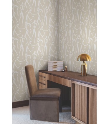 ZM2834 - Joyful Dancers Neutral Wallpaper-Artisan Studio