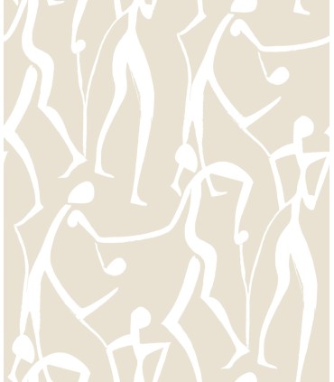 ZM2834 - Joyful Dancers Neutral Wallpaper-Artisan Studio