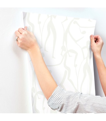 ZM2833 - Joyful Dancers Pearl Wallpaper-Artisan Studio