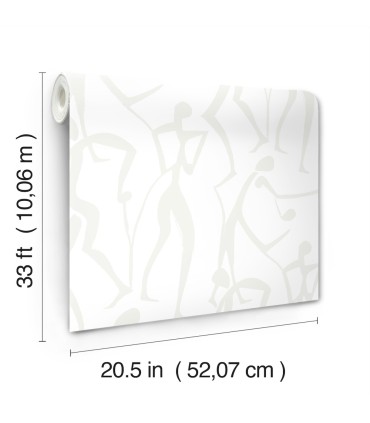 ZM2833 - Joyful Dancers Pearl Wallpaper-Artisan Studio