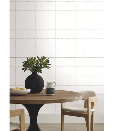 ZM2853 - La Vitre Plaid Gold Wallpaper-Artisan Studio