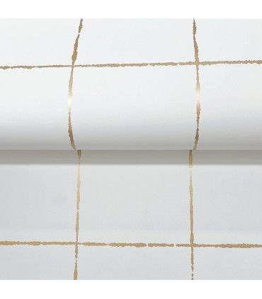 ZM2853 - La Vitre Plaid Gold Wallpaper-Artisan Studio