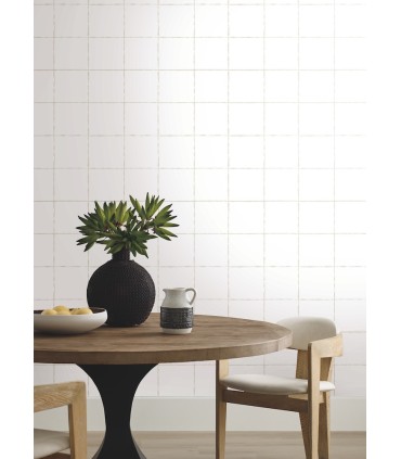 ZM2855 - La Vitre Plaid Ivory Wallpaper-Artisan Studio