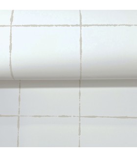 ZM2855 - La Vitre Plaid Ivory Wallpaper-Artisan Studio