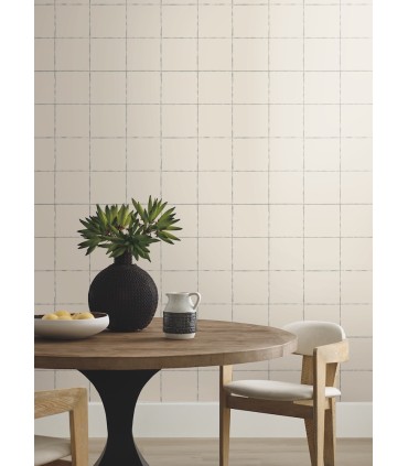 ZM2851 - La Vitre Plaid Lichen Grey Wallpaper-Artisan Studio