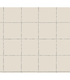 ZM2851 - La Vitre Plaid Lichen Grey Wallpaper-Artisan Studio