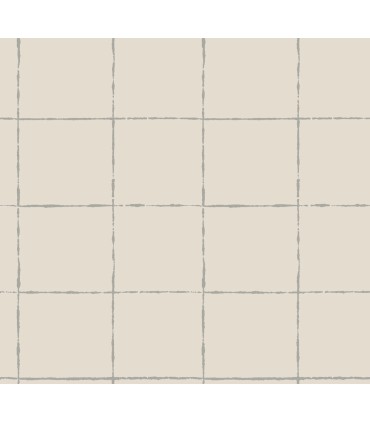 ZM2851 - La Vitre Plaid Lichen Grey Wallpaper-Artisan Studio