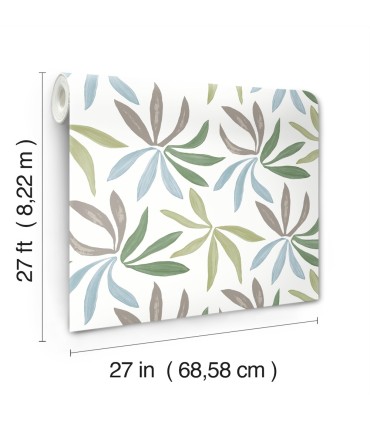ZM2813 - Little Garden Alpine & Sky & Silver Wallpaper-Artisan Studio