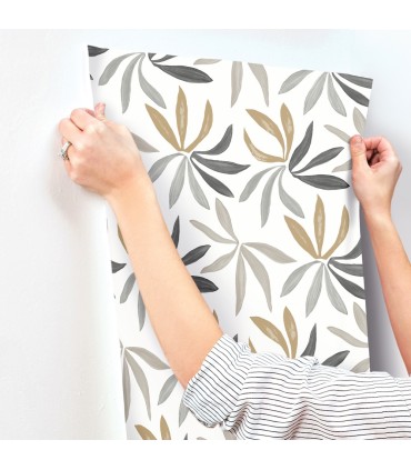 ZM2816 - Little Garden Graphite & Gold Wallpaper-Artisan Studio