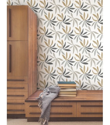 ZM2816 - Little Garden Graphite & Gold Wallpaper-Artisan Studio