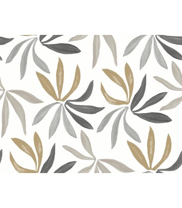 ZM2816 - Little Garden Graphite & Gold Wallpaper-Artisan Studio