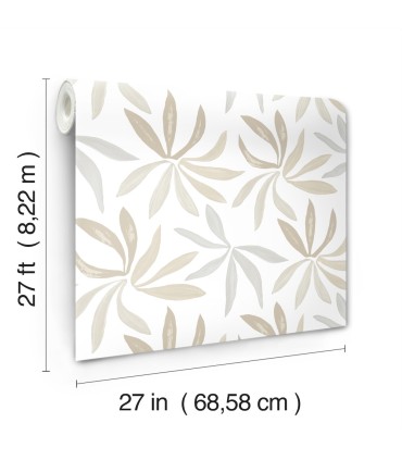 ZM2815 - Little Garden Neutral & Pearl Wallpaper-Artisan Studio