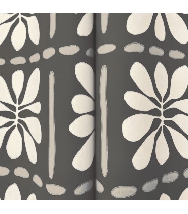 ZM2810 - Mimosa Fleur Carbon Black Wallpaper-Artisan Studio