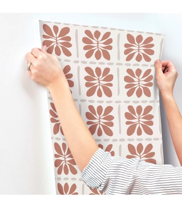 ZM2809 - Mimosa Fleur Terracotta Wallpaper-Artisan Studio