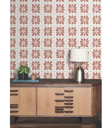 ZM2809 - Mimosa Fleur Terracotta Wallpaper-Artisan Studio