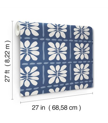 ZM2807 - Mimosa Fleur Ultramarine Wallpaper-Artisan Studio