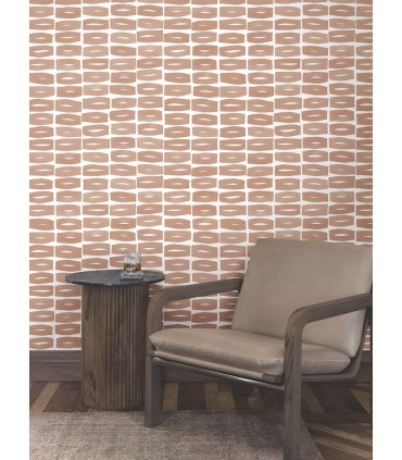 ZM2861 - Modernist Motif Terracotta Wallpaper-Artisan Studio